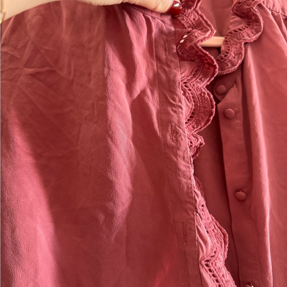 Sezane Chlo Shirt - Rosewood - Picture 3 of 5